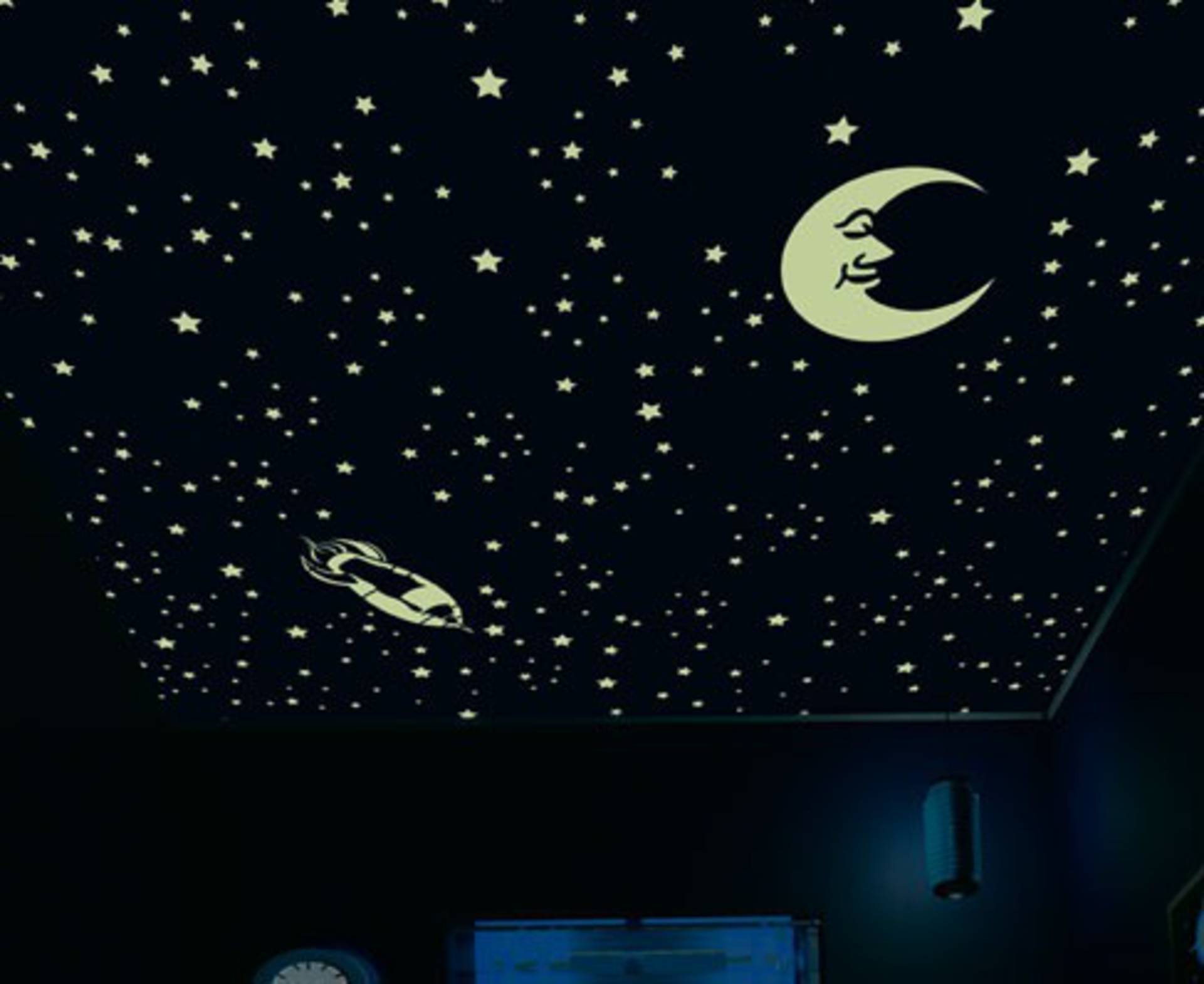 Night Starry Sky On Your Bedroom’s Ceiling How To - Ceiling Paint Designs Stars - HD Wallpaper 