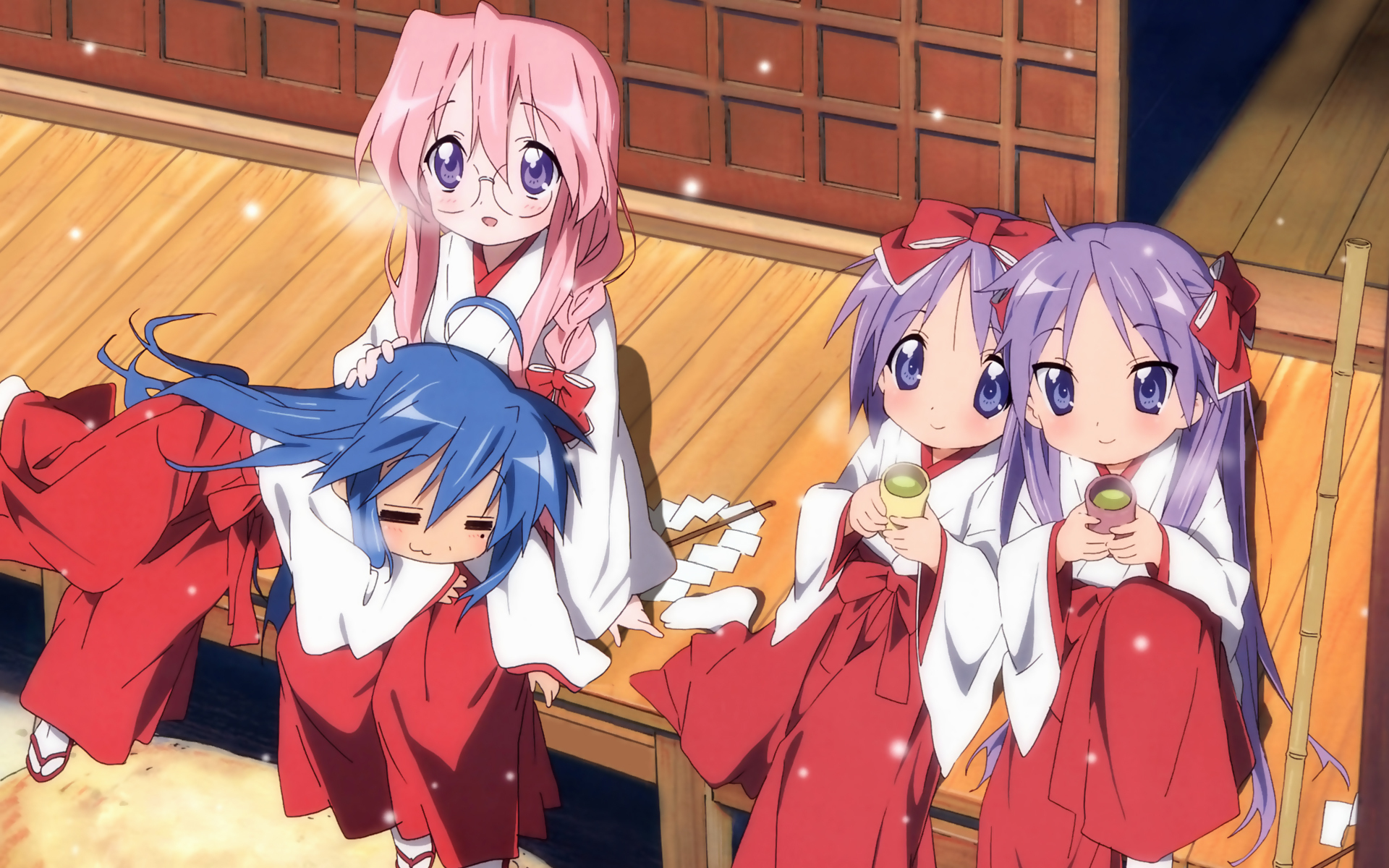 Miko Star ~a Miko S Frienship~ - Lucky Star Shrine Maiden - HD Wallpaper 