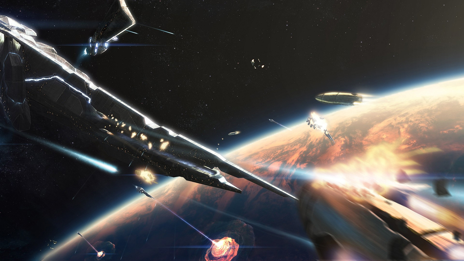 158 Best Sci Fi And Space Wallpapers - Sci Fi Space Battle Background -  1920x1080 Wallpaper 