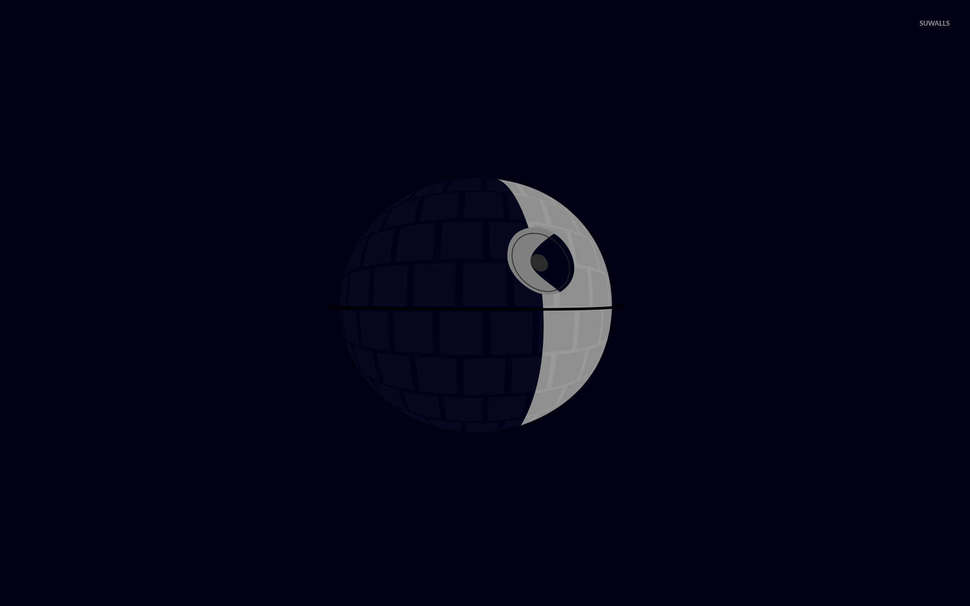 Death Star Minimal Background - HD Wallpaper 