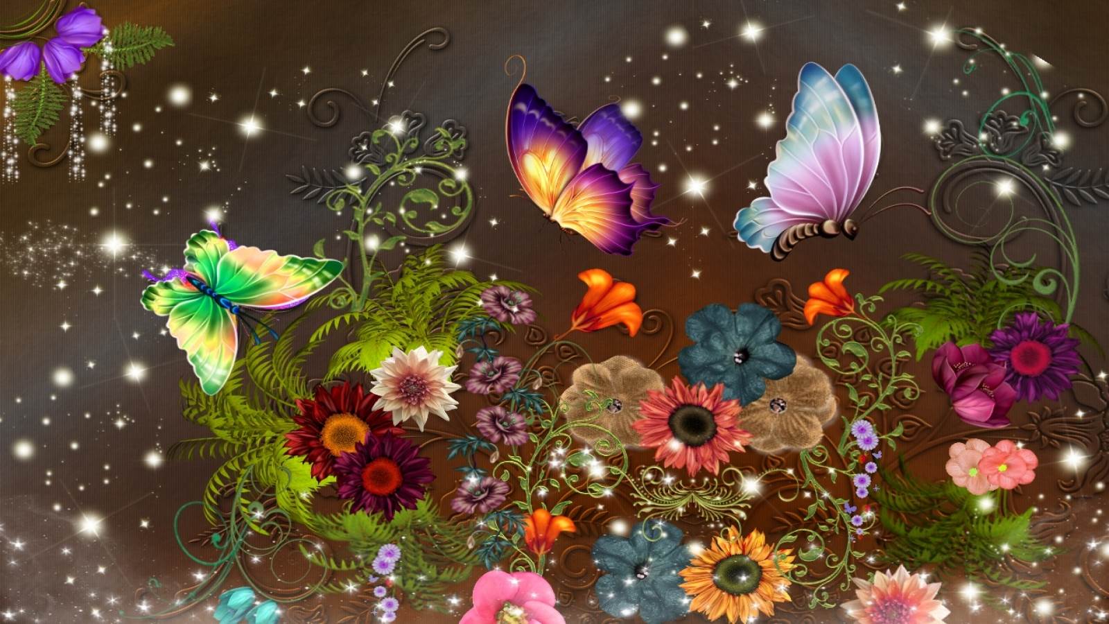 Bio Eco Design - Fantasy Butterflies - HD Wallpaper 
