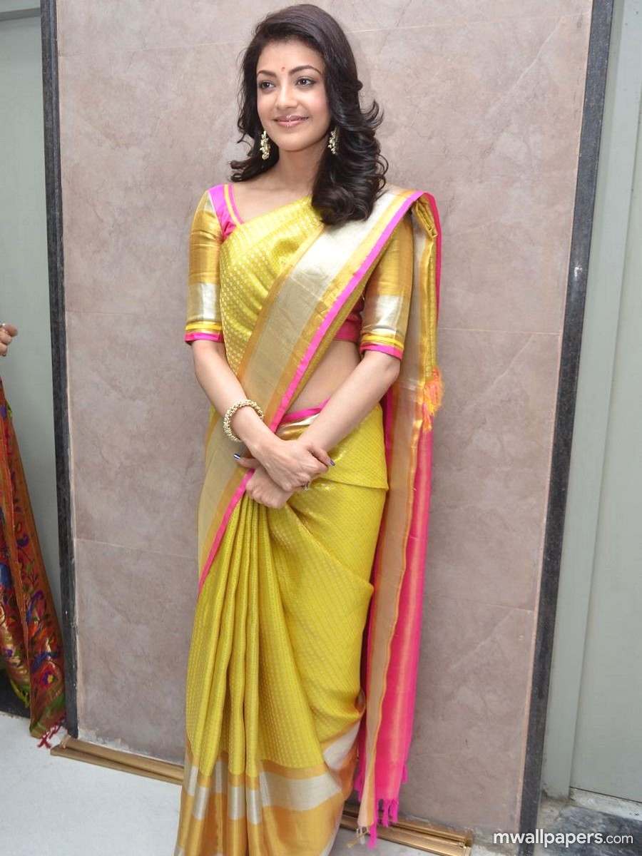 Kajal Agarwal In Saree Hd Photos (5464) - Kajal Agarwal Silk Saree - HD Wallpaper 