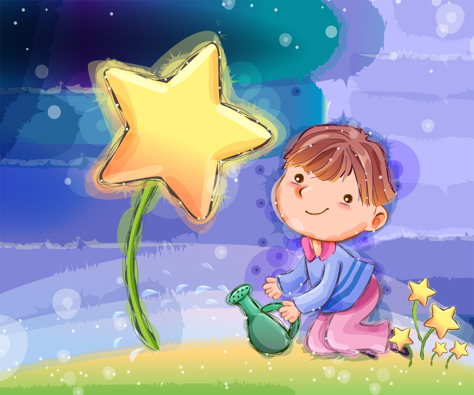 Hd Star Tree And Boy Android Wallpapers - Fajne Kartki Na Dobranoc - HD Wallpaper 