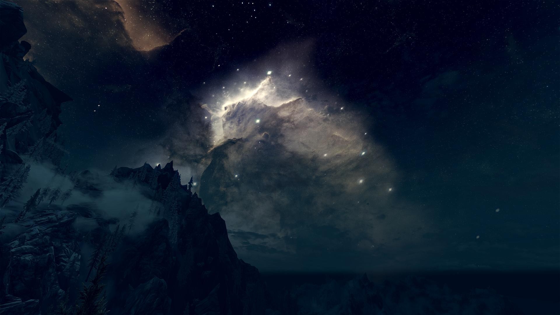 Elder Scrolls Night Sky - HD Wallpaper 