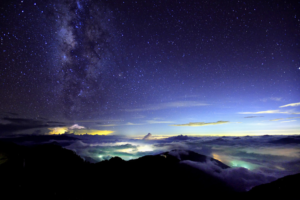 Pix1000 Beautiful Night - Beautiful Night Sky View - 1024x683 Wallpaper -  
