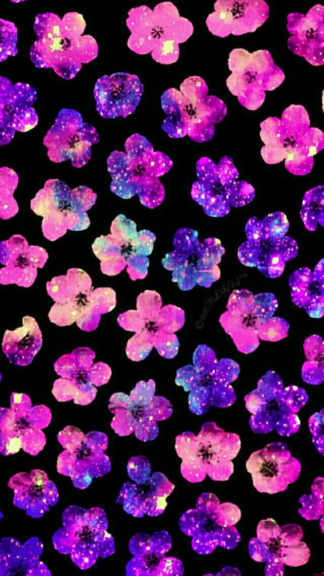 Pink And Purple Flower Wallpaper For Iphones - HD Wallpaper 