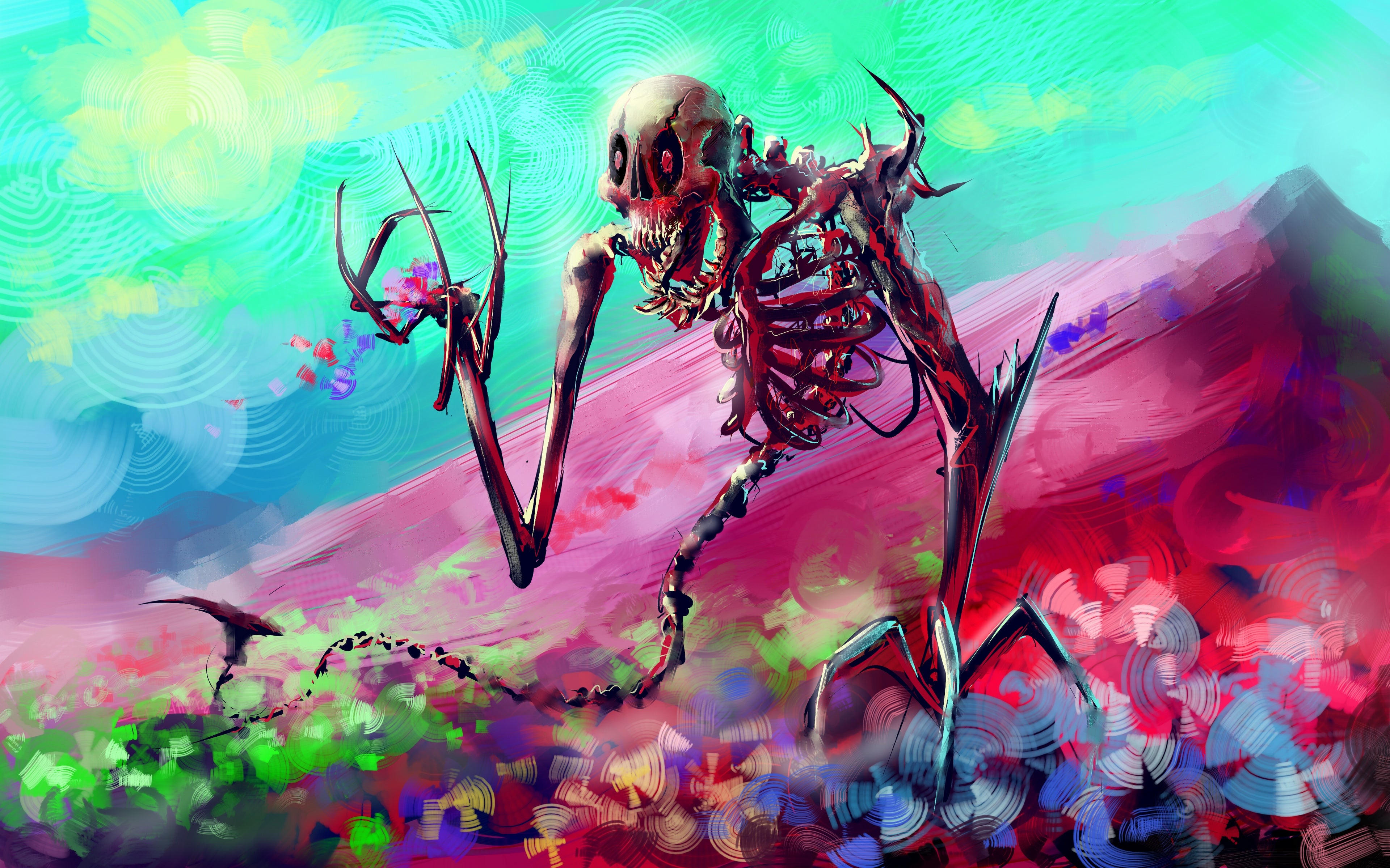 Colorful Digital Art Landscape - HD Wallpaper 