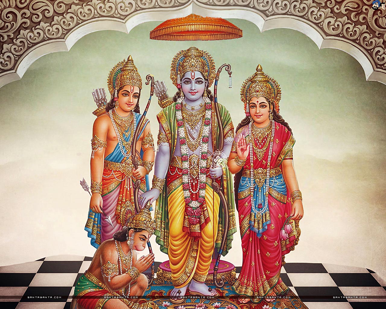 Ram Laxman Sita Hanuman Wallpaper - Ram Sita Laxman Hanuman - HD Wallpaper 