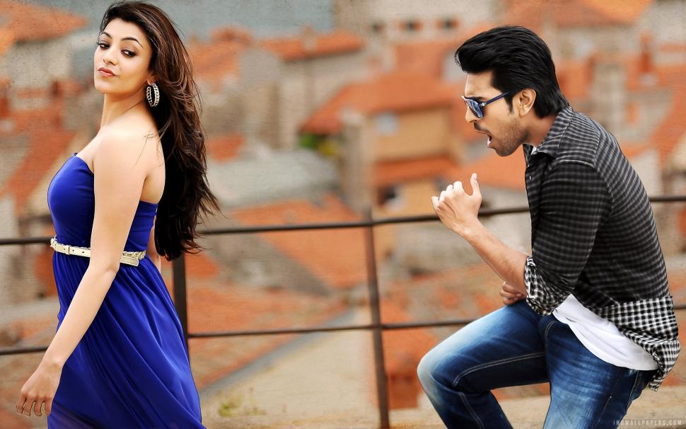 Kajal Aggarwal Ram Charan In Nayak Wallpaper,nayak - Kajal Agarwal New Hot - HD Wallpaper 