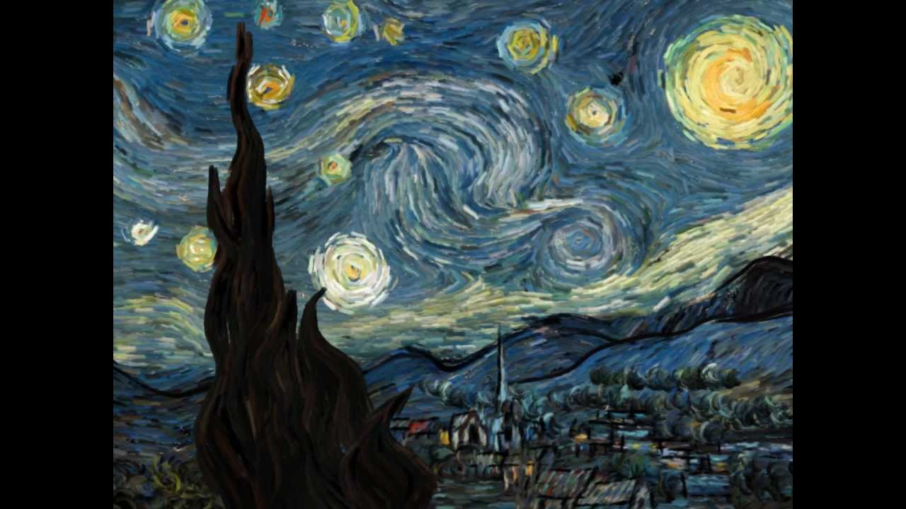 Starry Night Van Gogh Gif - HD Wallpaper 