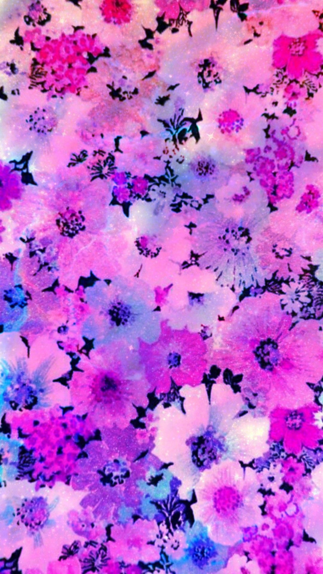 Purple Galaxy Flowers - HD Wallpaper 