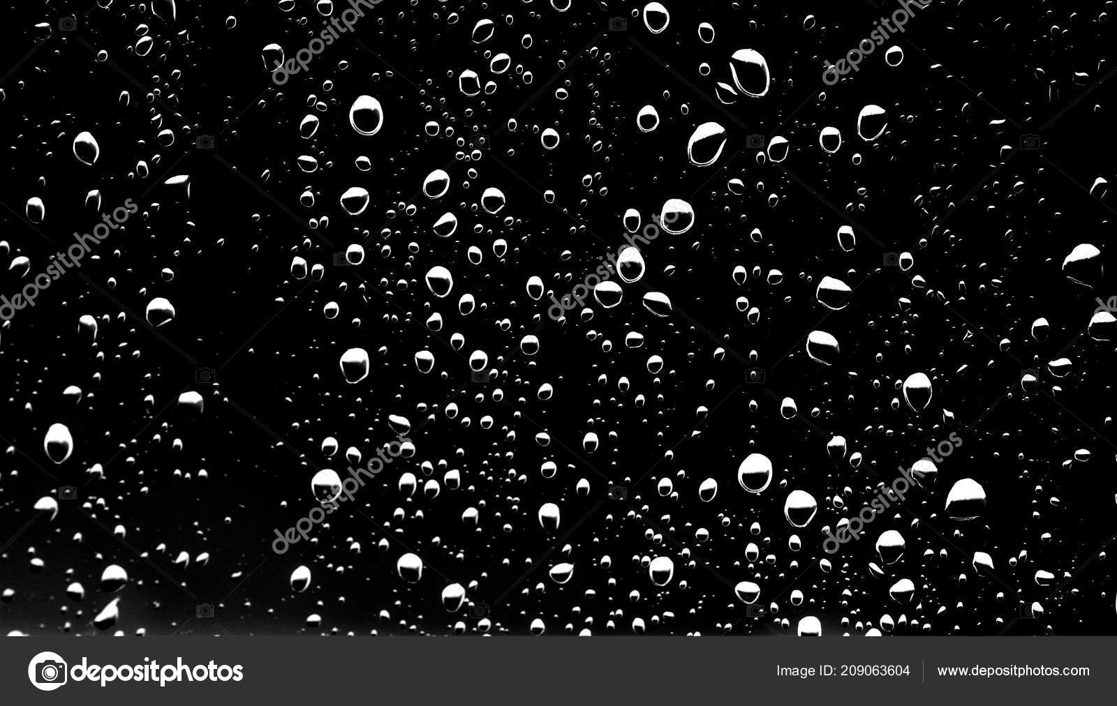 Rain Drops On Black Glass - HD Wallpaper 