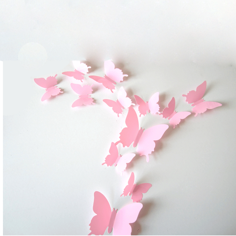 Modern Diy 3d Wallpapers High Quality Decor 12 Butterfly - Butterfly Decorations Wall - HD Wallpaper 