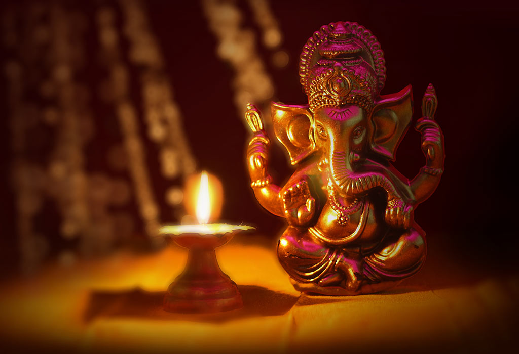 Clip Art Lord Ganesha Photos - Ganesh Ji With Diya - HD Wallpaper 