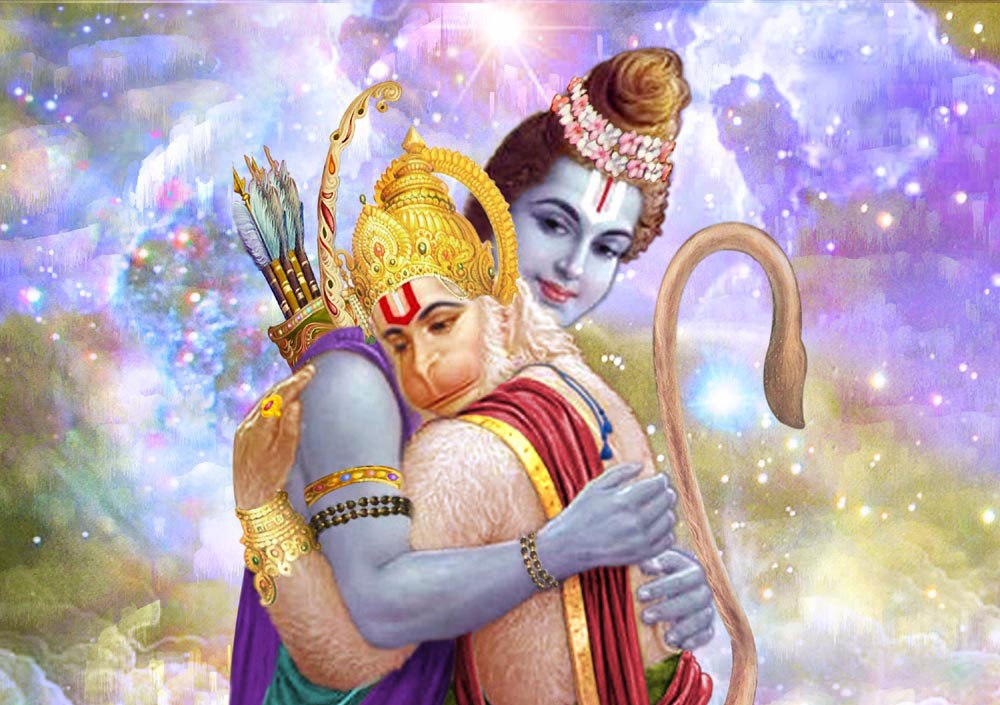 Shri Ram Images Lord Rama And Hanuman 1000x705 Wallpaper Teahub Io