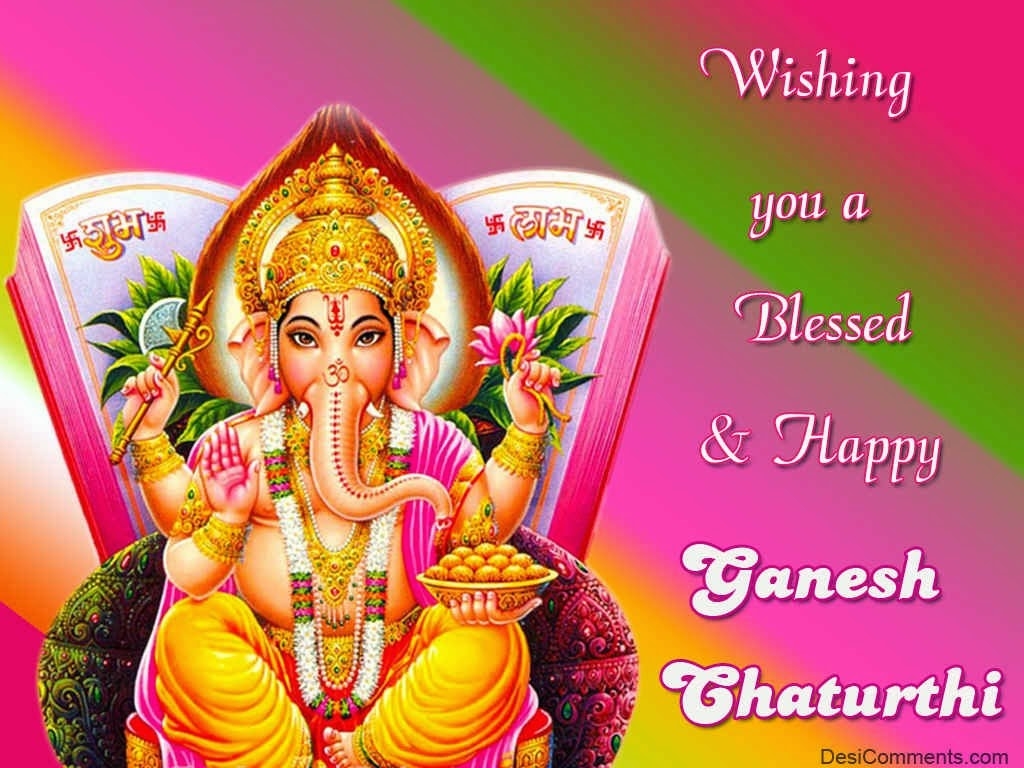 Ganesh Chaturthi 2014 Hd Wallpaper - Wishes Happy Ganesh Chaturthi -  1024x768 Wallpaper 