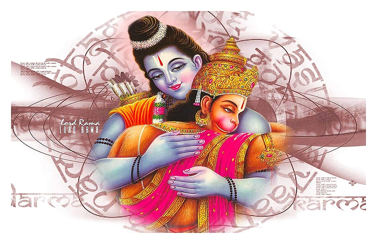 Shree Ram And Hanuman - HD Wallpaper 