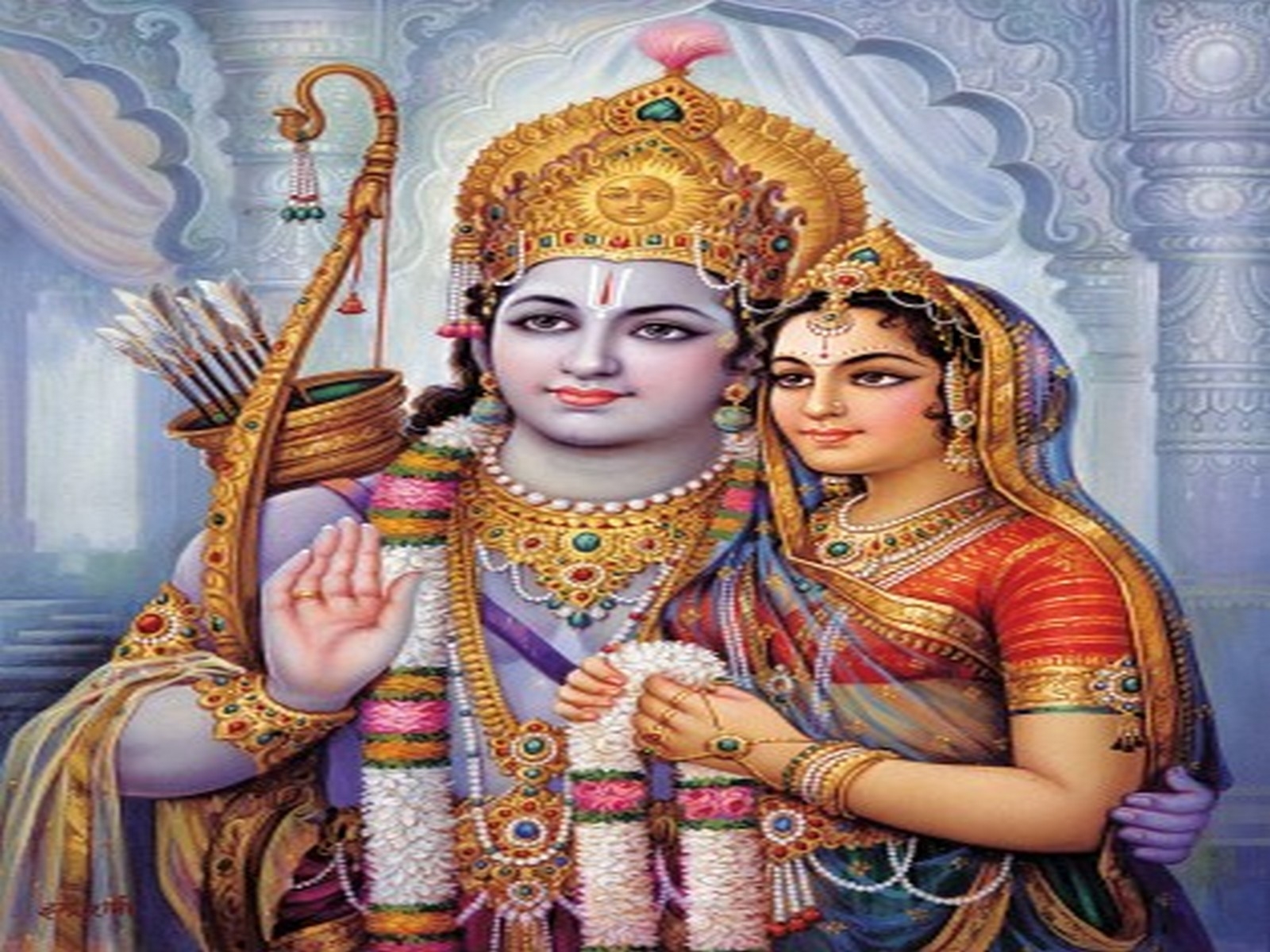 Wallpaper Shri Ram Sita From Ramayan Size Pic - Sita Ram - 1600x1200  Wallpaper 