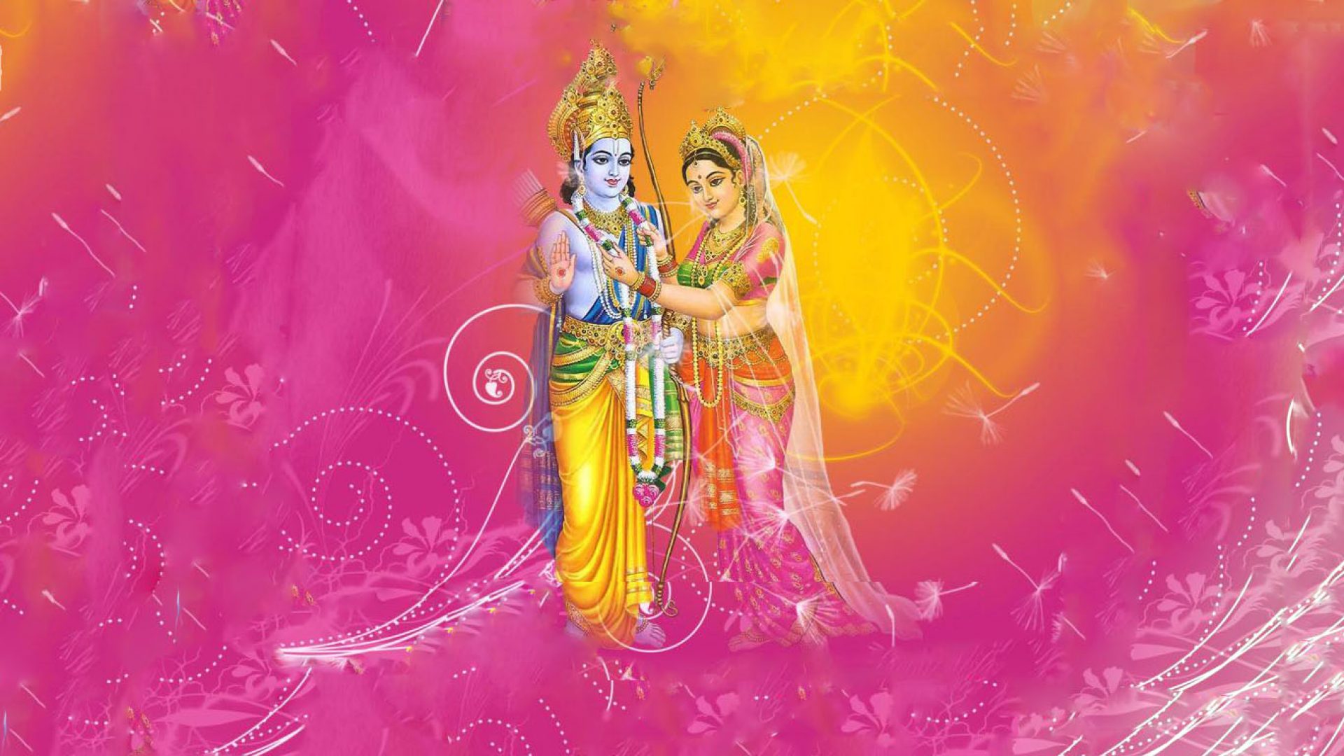 Rama And Sita - HD Wallpaper 