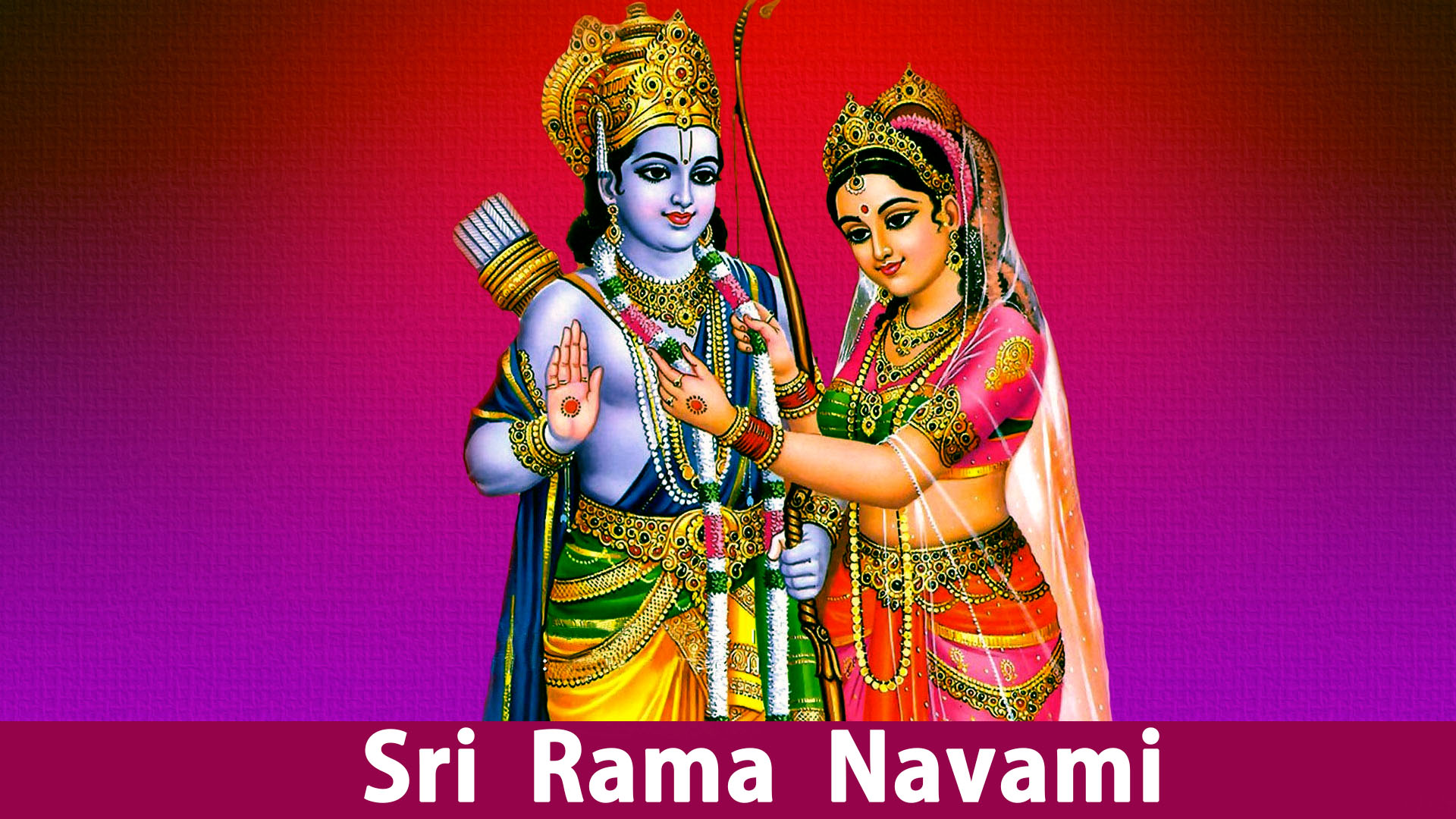 Ram Navami Hd Wallpaper - Ram And Sita - 1920x1080 Wallpaper 