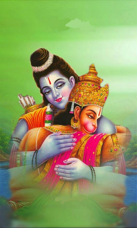 Lord Rama With Bhakt Hanuman Ji Photo Imagelord Rama - Lord Ram And Hanuman - HD Wallpaper 