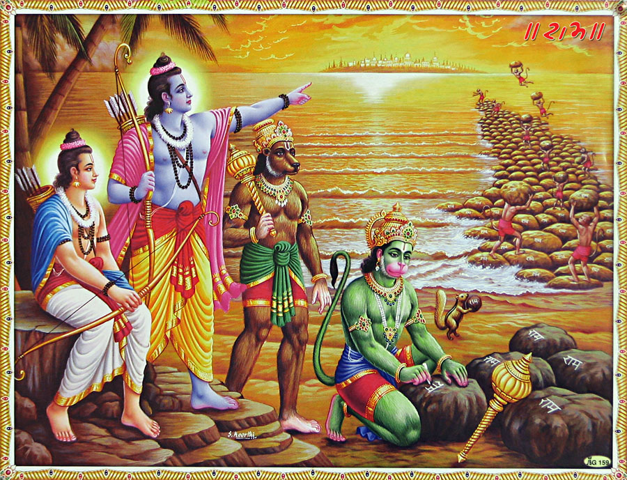 Ram Setu - Rama And Monkey Army - HD Wallpaper 
