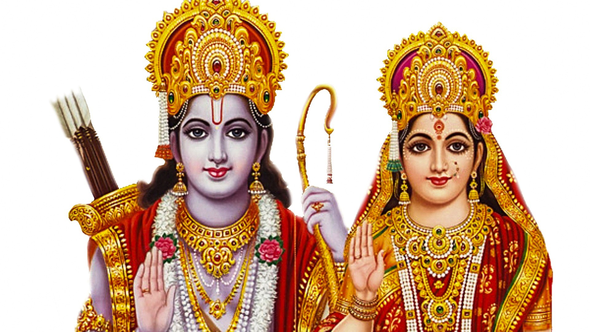 God Rama With Sita - God Ram And Sita - HD Wallpaper 