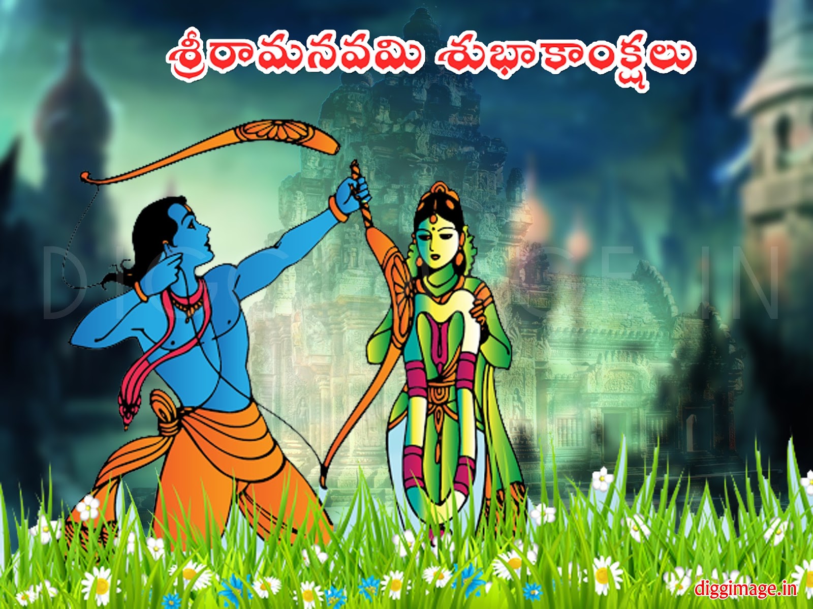 Sri Rama Navami Wishes, Ram Navami Wallpapers, Ram - Sri Rama Navami Telugu - HD Wallpaper 