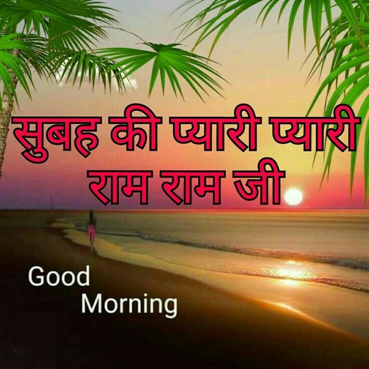 Ram Ram Gud Mrng Image - Palm Tree Good Morning - HD Wallpaper 