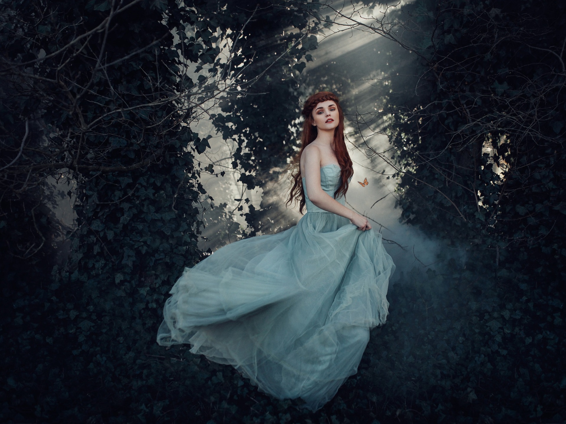 Wallpaper Blue Skirt Girl In The Forest Princess Princessa V Lesu 1920x1440 Wallpaper Teahub Io
