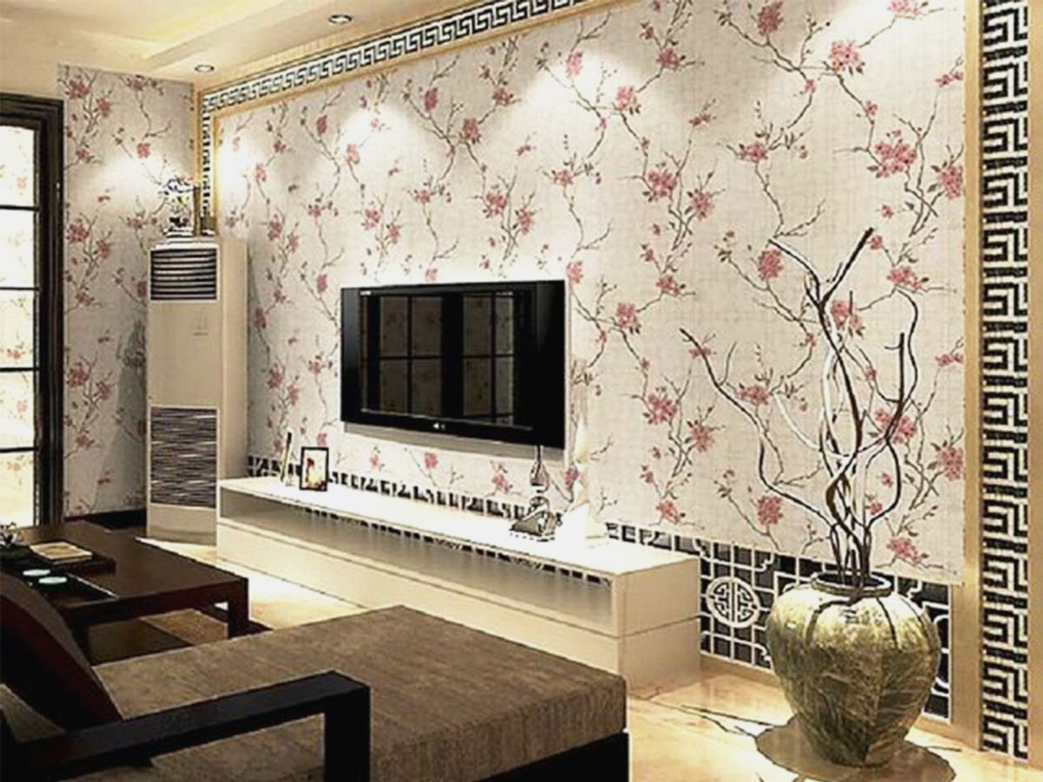 Desain Ruang Tamu Shabby Minimalis Model Wallpaper - Living Room Wallpaper Decors - HD Wallpaper 