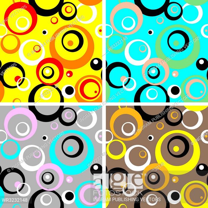 Seventies Wallpaper Design With Four Different Color - Seventies - HD Wallpaper 