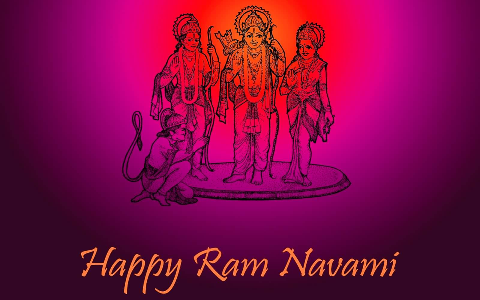 Happy Ram Navami 2017 Wishes Wallpaper - Rama Navami Date 2019 - HD Wallpaper 