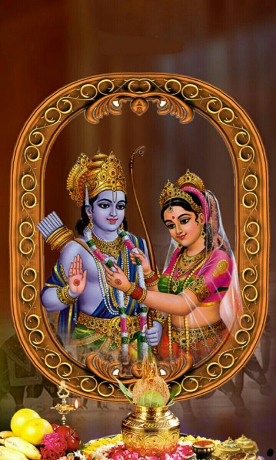 Rama Sita Pooja Images Photo - Lord Rama Seetha Hd - 564x938 Wallpaper -  