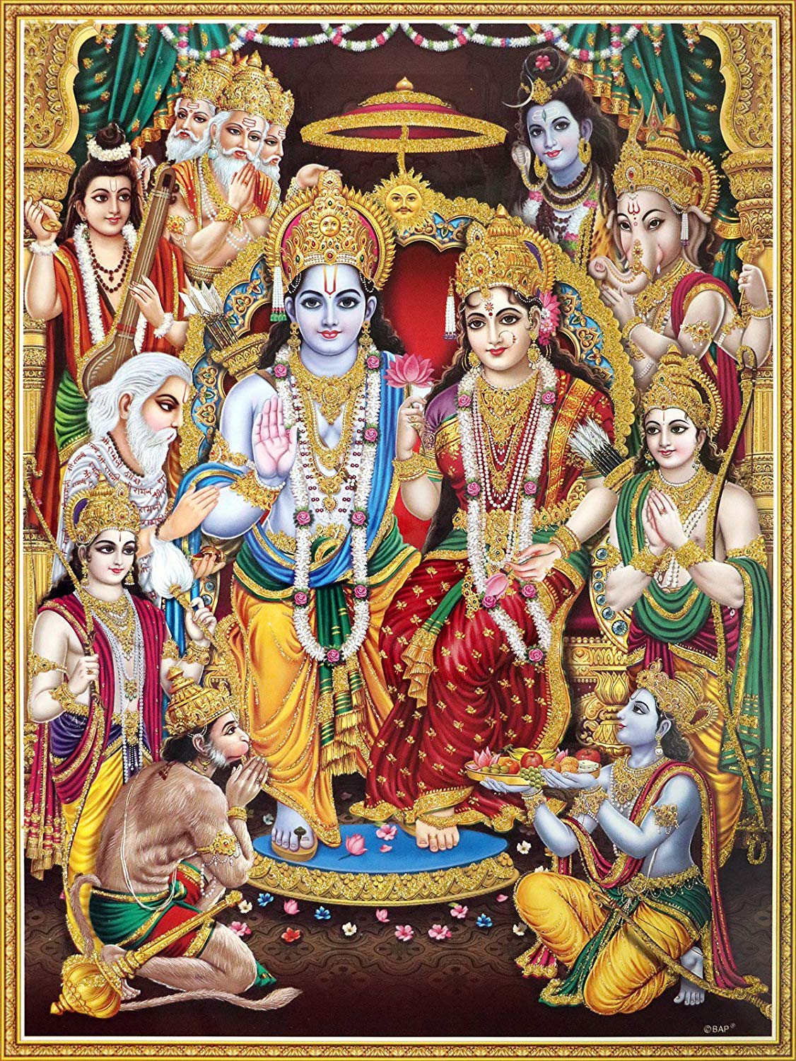 Lord Ram Darbar - 1126x1500 Wallpaper 