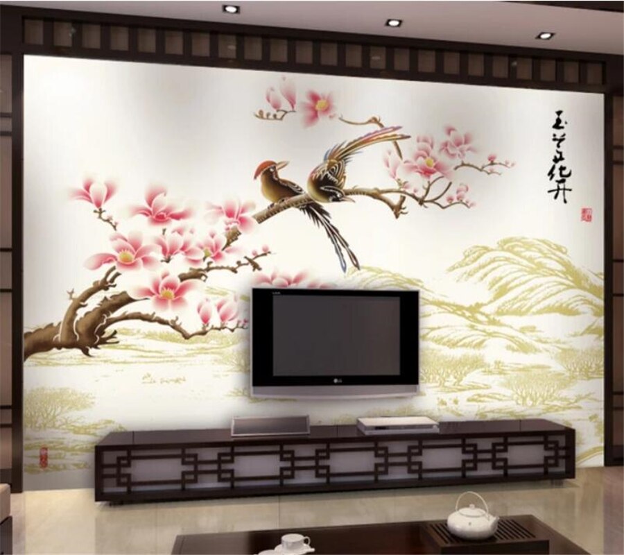 Desain Wallpaper Ruang Tv - HD Wallpaper 