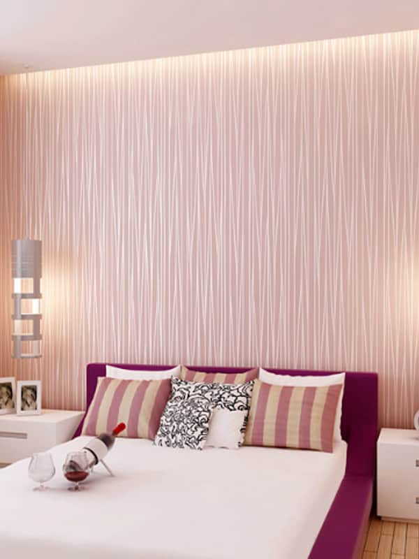 Wallpaper Non Anyaman Simpel Polos Kamar Tidur Ruang - Modern Wallpaper For Bedroom - HD Wallpaper 