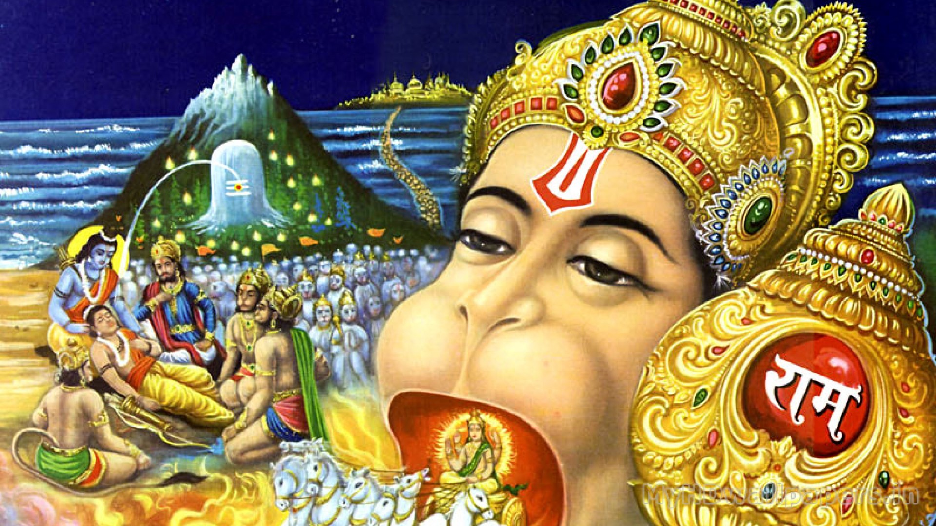 Lord Hanuman Hd High Resolution Wallpapers 
 Data Src - Hanuman Take Sun In Mouth - HD Wallpaper 