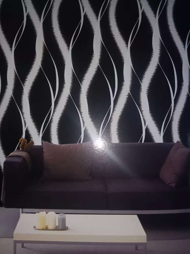 Wallpaper Dinding Murah - Living Room - HD Wallpaper 