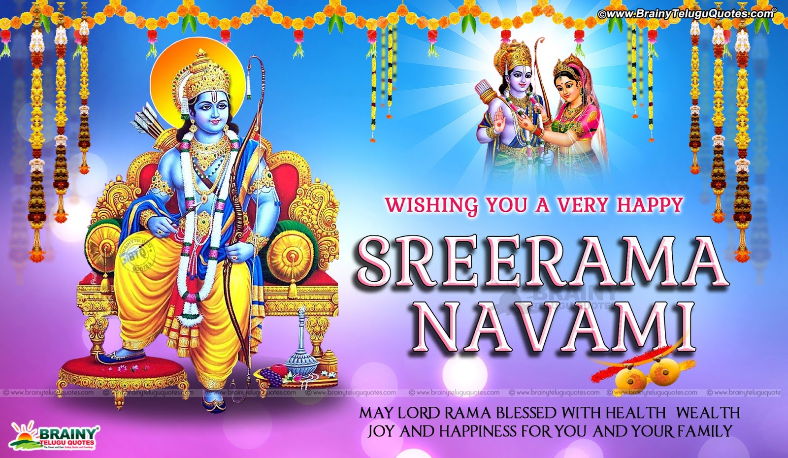 Sree Ramanavami Hd Wallpapers Free Download, Hindu - रामनवमी की हार्दिक शुभकामनाएं Hd - HD Wallpaper 