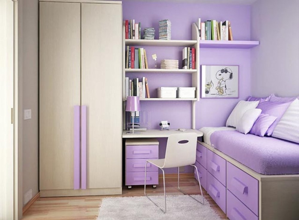 Room Design Ideas For Small Bedrooms Girls - HD Wallpaper 
