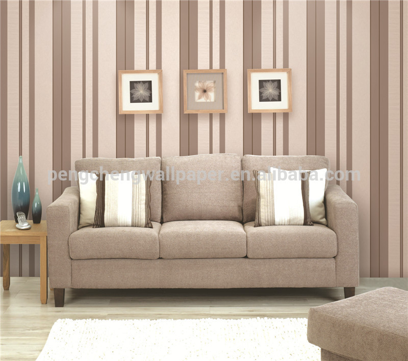 Wall Paper Stripes, Waterproof Pvc Wall Paper For Border - Dinding Garis Garis - HD Wallpaper 