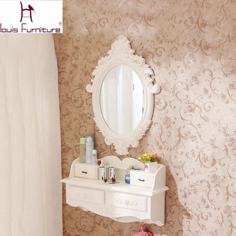 Bedroom Wall Mounted Dressing Table - HD Wallpaper 