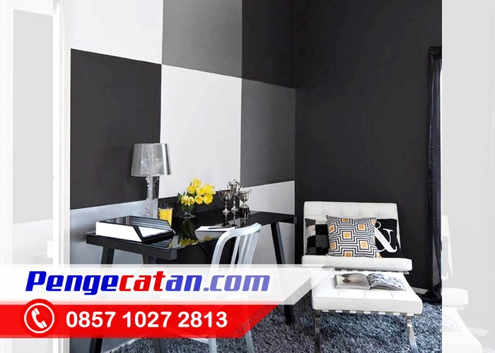 Black And White Room Painting Design - HD Wallpaper 