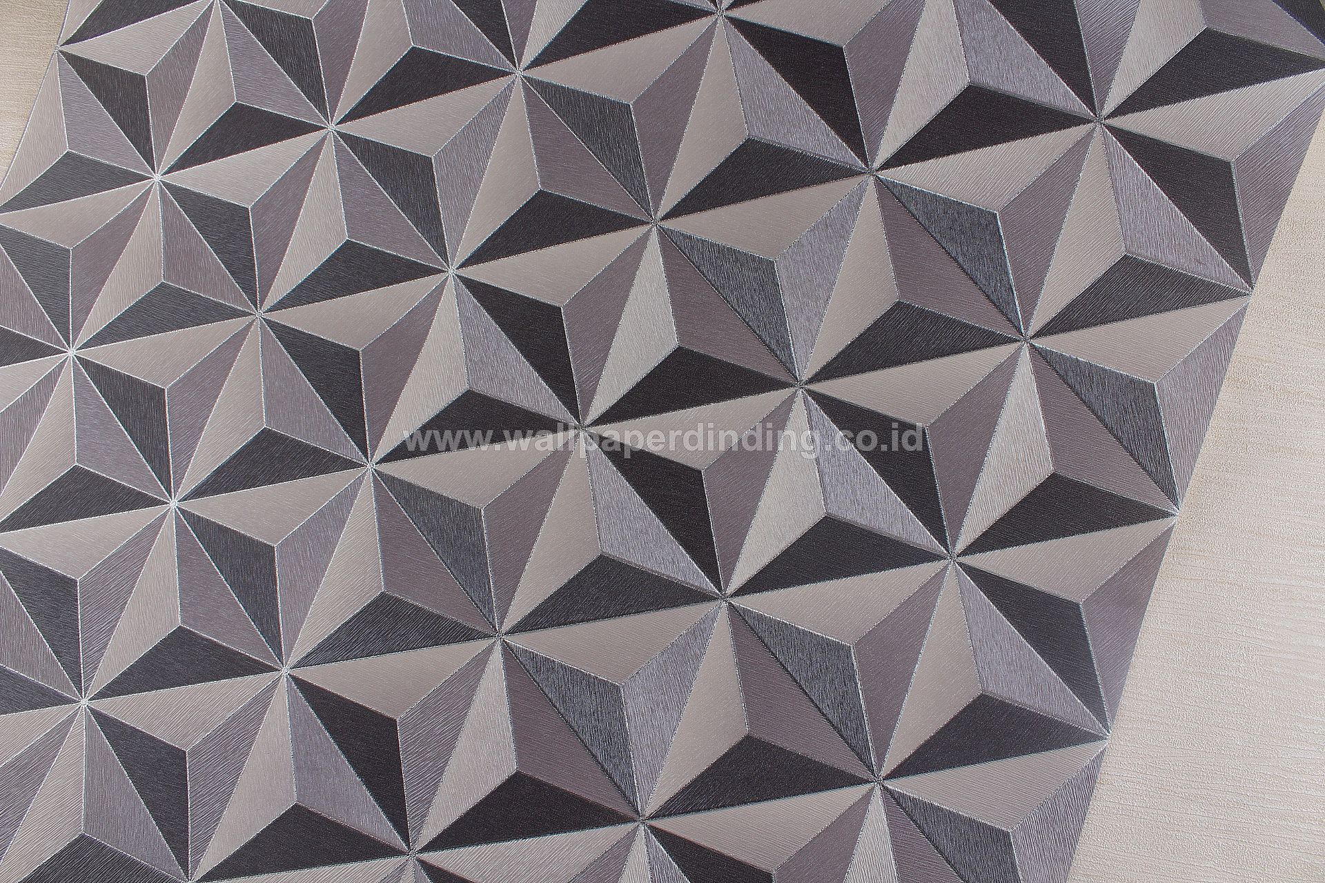 Wallpaper Dinding Garis Minimalis Abu Abu Silver Lux - Triangle - HD Wallpaper 