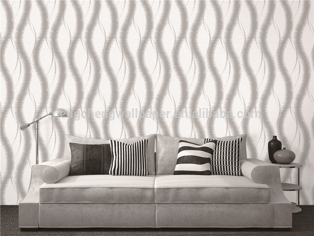 Modern Gray Stripes Wallpaper For Office Decoration - Ofis Için Duvar Kağidi - HD Wallpaper 