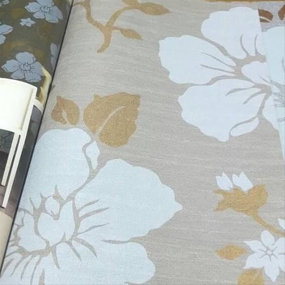 Terbaru Wallpaper Dinding Motif Bunga Besar - Linen - HD Wallpaper 