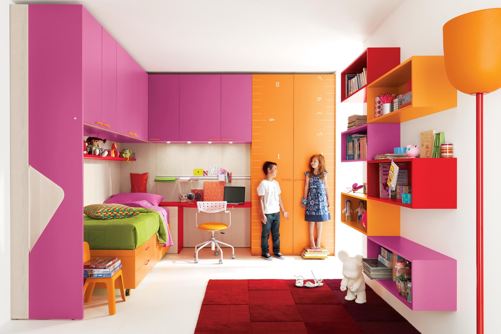 Rooang Kamar Anak Wallpaper Atau Cat - Modern Kids Furniture Design - HD Wallpaper 