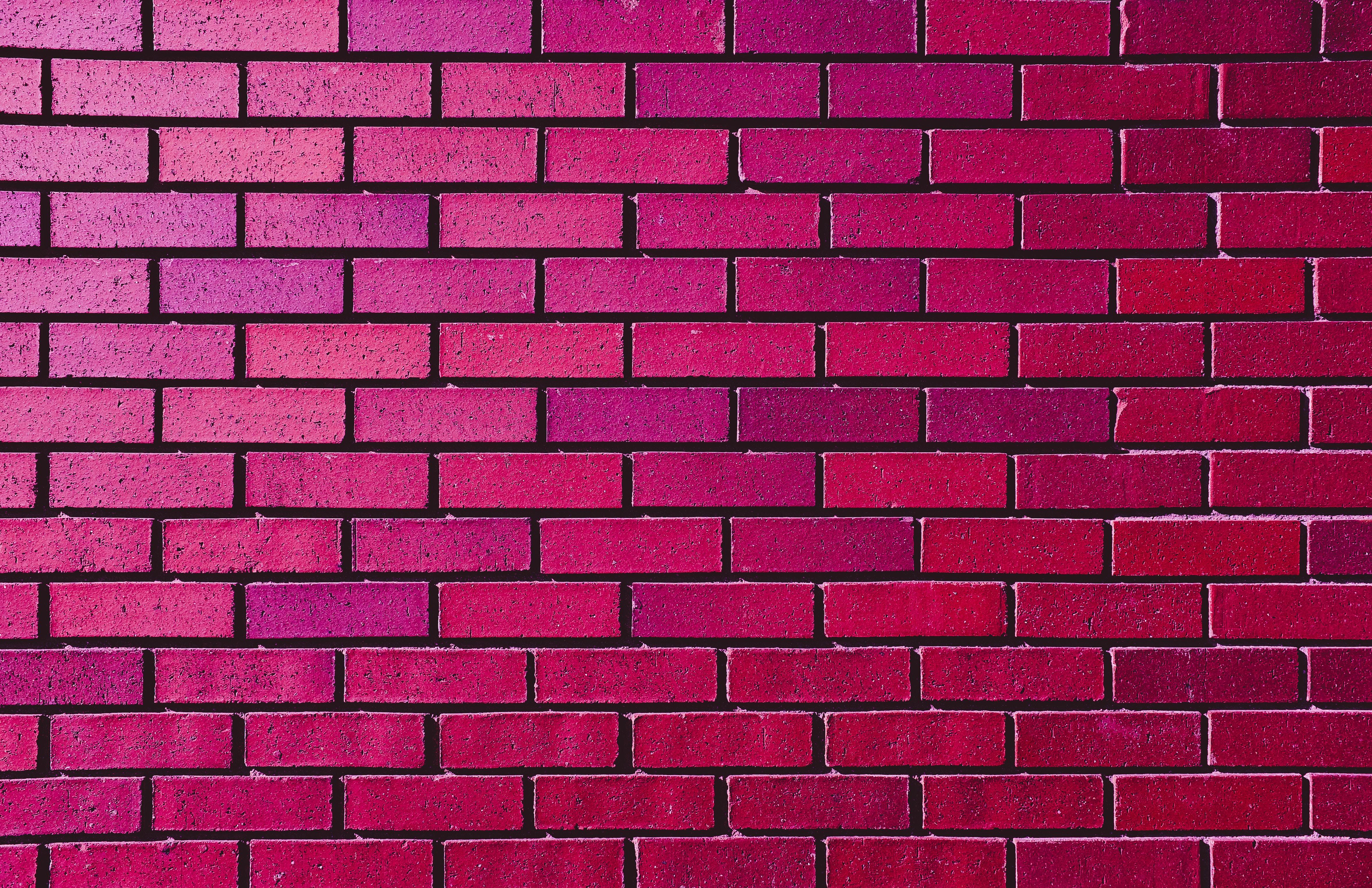 Dinding, Bata, Tekstur, Merah Muda, Ungu, Nuansa - Hd Pink Brick Wall - HD Wallpaper 