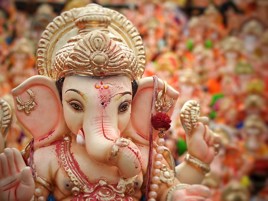 Lord Ganesha, Ganapati, Statue, Idols, Religion, Devotion, - Ganesh Ji Ki - HD Wallpaper 